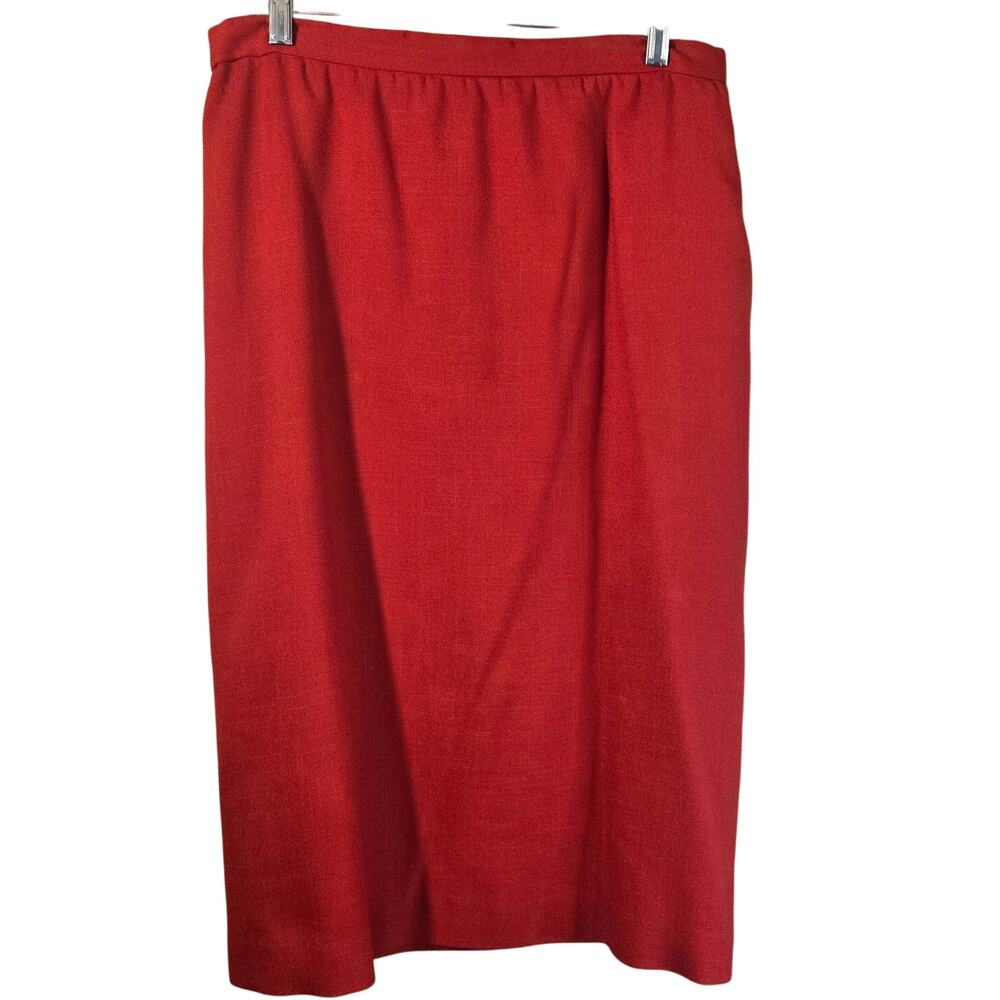 Stephen Douglas Red Midi Skirt, Size 16 – Timeless Classic Midi Skirt [0386]